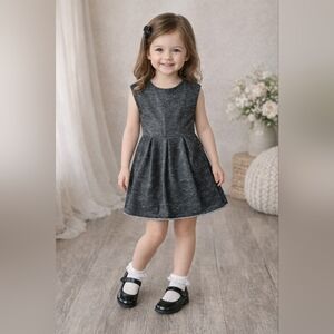 Cat & Jack Black Metallic Shimmer Dress